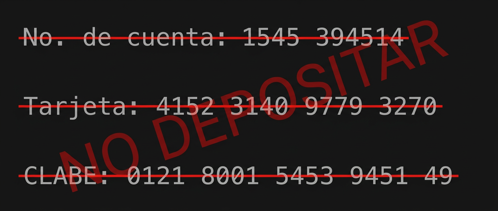 Datos cuenta anterior BBVA — no depositar